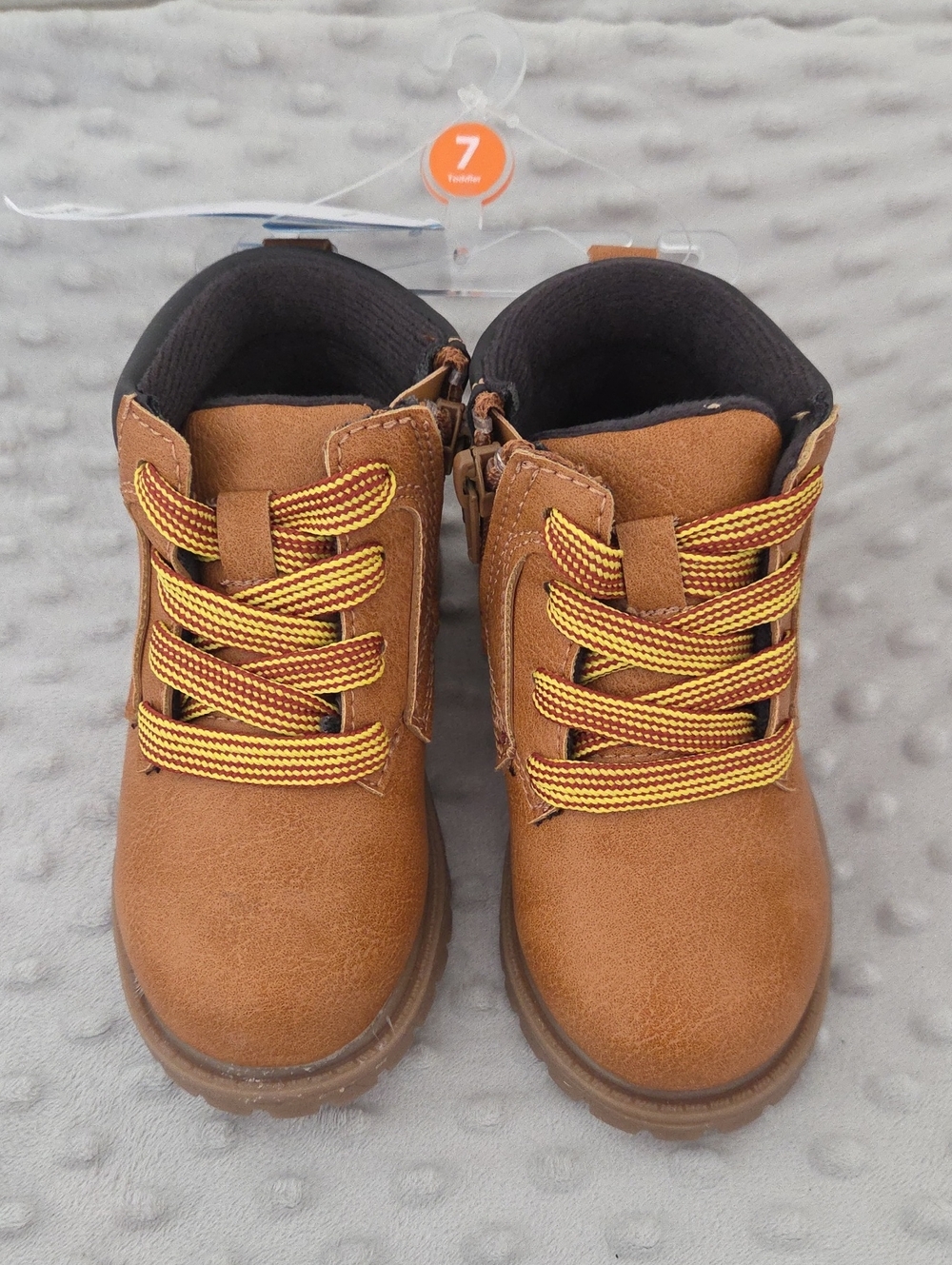 Carter's Brown/Tan Lace-Up Kids Ankle Boots